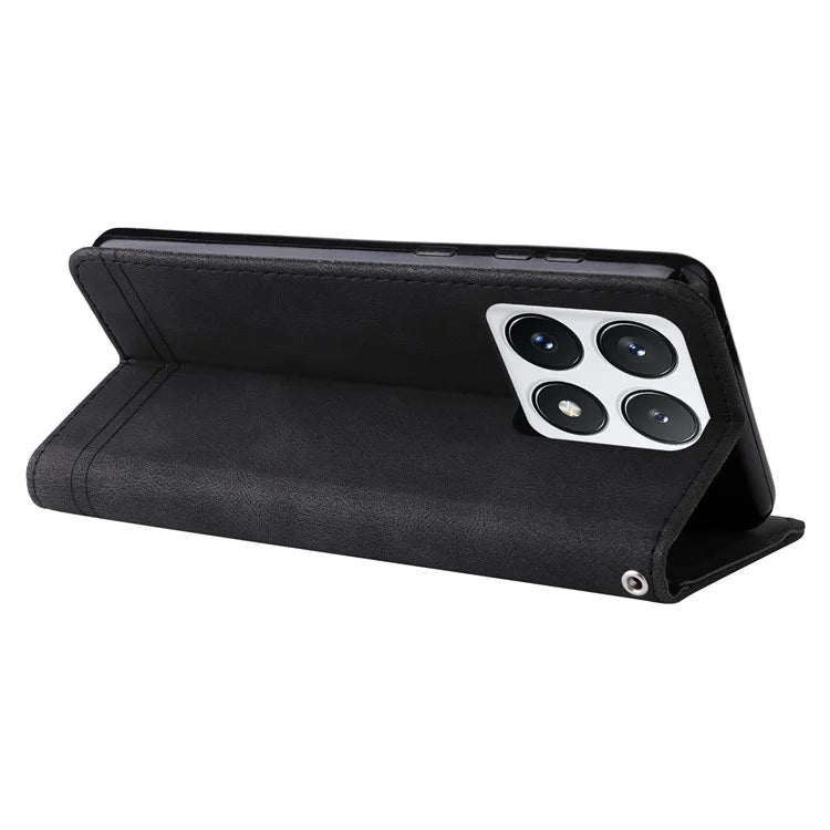 For Xiaomi 14T Pro Wallet Case Skin-Touch Leather Phone Cover Tree Pattern Hardware