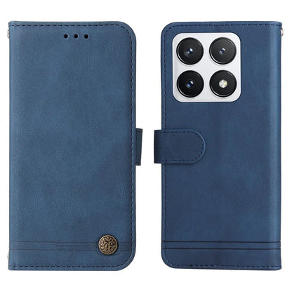 For Xiaomi 14T Pro Wallet Case Skin-Touch Leather Phone Cover Tree Pattern Hardware
