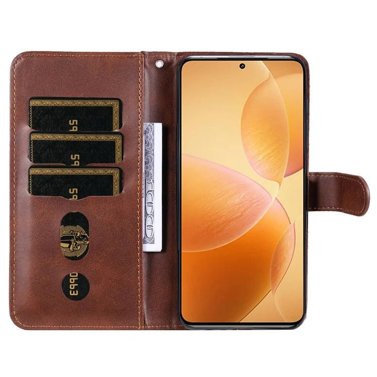 For Xiaomi 14T Pro Case Zipper Wallet Calf Texture PU Leather Phone Cover