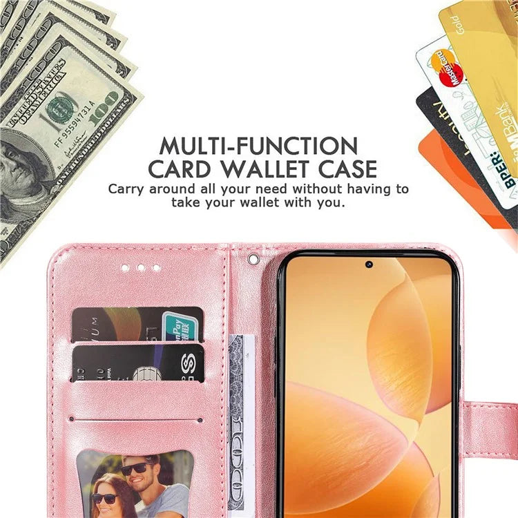 For Xiaomi 14T Pro Case PU Leather Wallet Floral Phone Cover Stand View