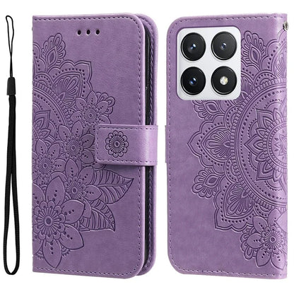 For Xiaomi 14T Pro Case PU Leather Wallet Floral Phone Cover Stand View