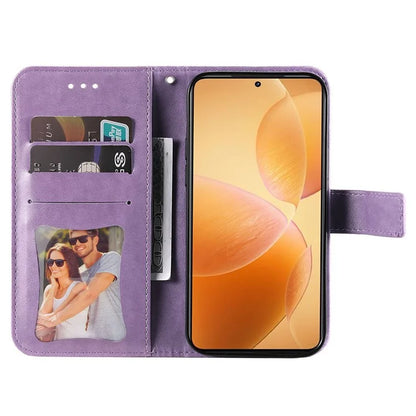 For Xiaomi 14T Pro Case PU Leather Wallet Floral Phone Cover Stand View