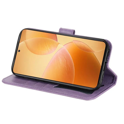 For Xiaomi 14T Pro Case PU Leather Wallet Floral Phone Cover Stand View