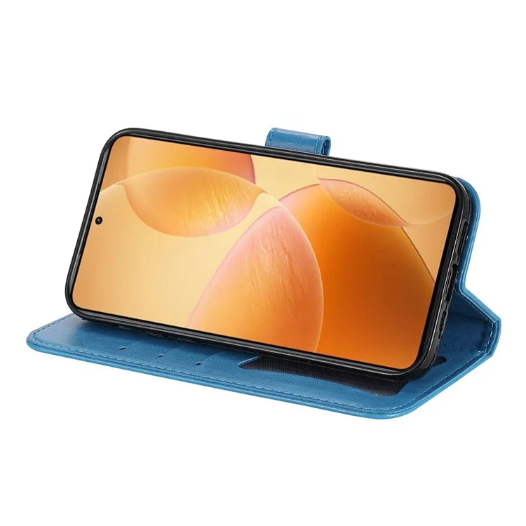 For Xiaomi 14T Pro Case PU Leather Wallet Floral Phone Cover Stand View