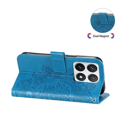 For Xiaomi 14T Pro Case PU Leather Wallet Floral Phone Cover Stand View