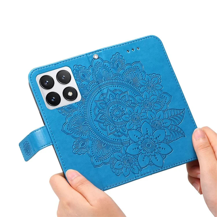For Xiaomi 14T Pro Case PU Leather Wallet Floral Phone Cover Stand View