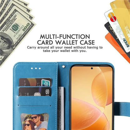 For Xiaomi 14T Pro Case PU Leather Wallet Floral Phone Cover Stand View