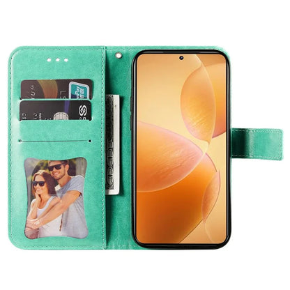 For Xiaomi 14T Pro Case PU Leather Wallet Floral Phone Cover Stand View
