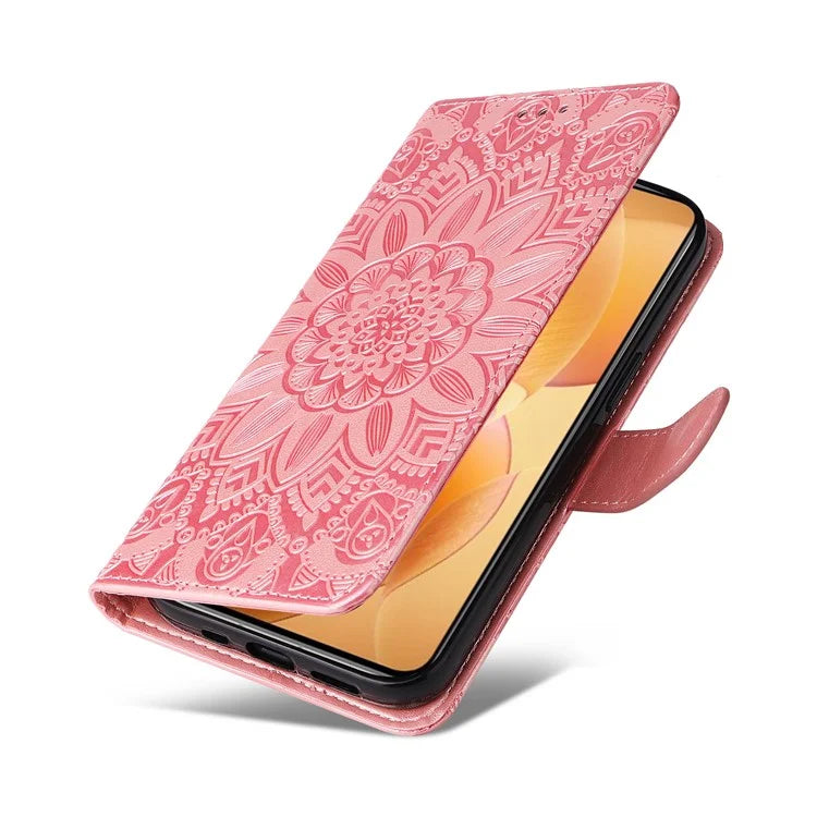 For Xiaomi 14T Pro Case Sunflower Imprint Leather Wallet Phone Cover