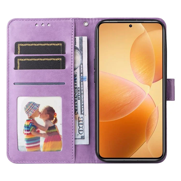 For Xiaomi 14T Pro Case Sunflower Imprint Leather Wallet Phone Cover
