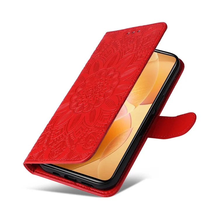 For Xiaomi 14T Pro Case Sunflower Imprint Leather Wallet Phone Cover