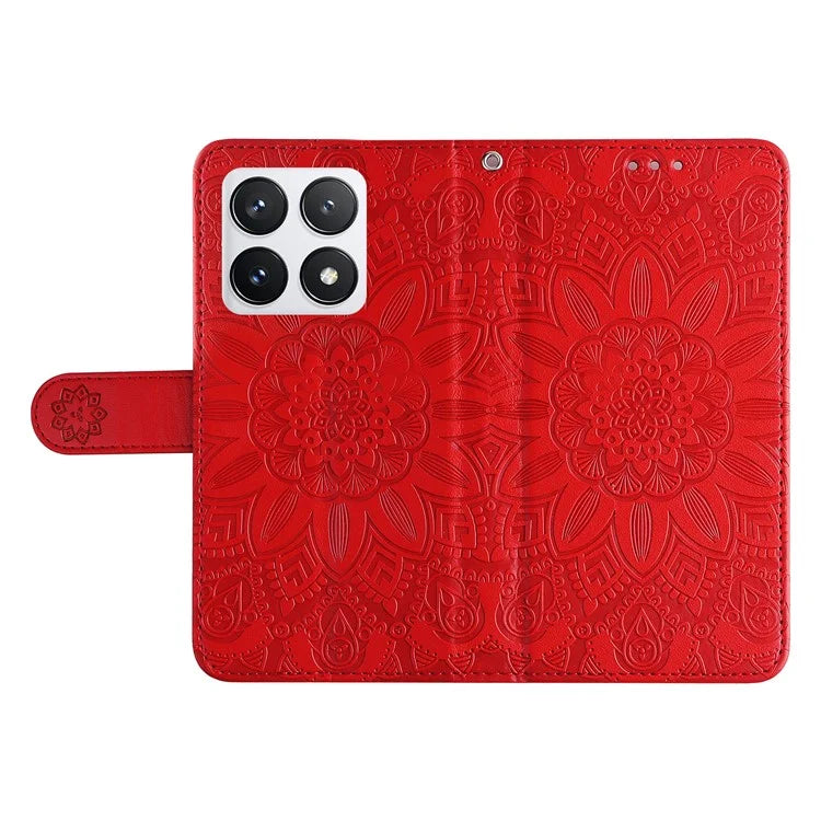 For Xiaomi 14T Pro Case Sunflower Imprint Leather Wallet Phone Cover
