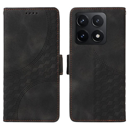 For Xiaomi 14T Case PU Leather Phone Cover Rhombus Starry Imprinted
