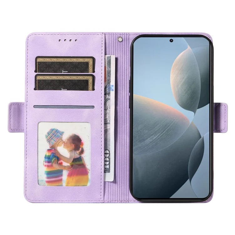 For Xiaomi 14T Case PU Leather Phone Cover Rhombus Starry Imprinted
