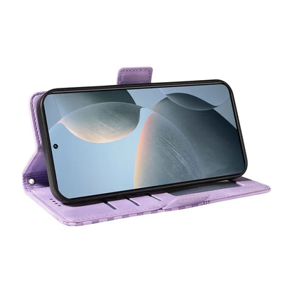 For Xiaomi 14T Case PU Leather Phone Cover Rhombus Starry Imprinted