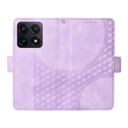 For Xiaomi 14T Case PU Leather Phone Cover Rhombus Starry Imprinted