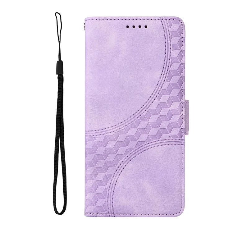 For Xiaomi 14T Case PU Leather Phone Cover Rhombus Starry Imprinted