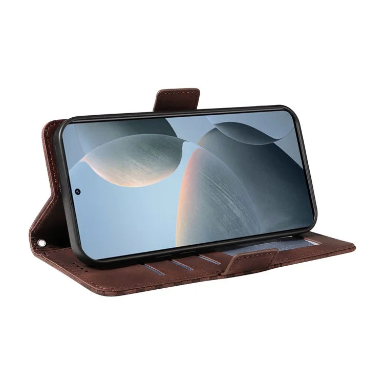 For Xiaomi 14T Case PU Leather Phone Cover Rhombus Starry Imprinted