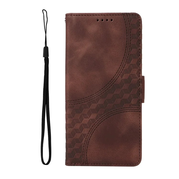 For Xiaomi 14T Case PU Leather Phone Cover Rhombus Starry Imprinted