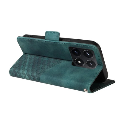 For Xiaomi 14T Case PU Leather Phone Cover Rhombus Starry Imprinted