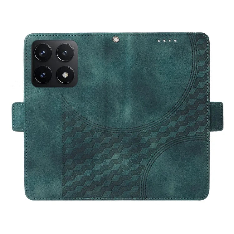 For Xiaomi 14T Case PU Leather Phone Cover Rhombus Starry Imprinted