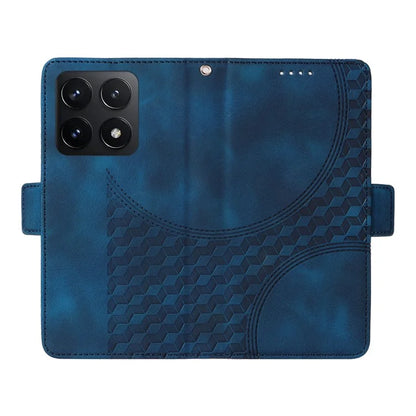For Xiaomi 14T Case PU Leather Phone Cover Rhombus Starry Imprinted