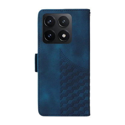 For Xiaomi 14T Case PU Leather Phone Cover Rhombus Starry Imprinted