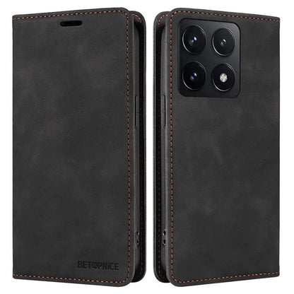 BETOPNICE 003 For Xiaomi 14T Wallet Case Leather Phone Cover with Stand