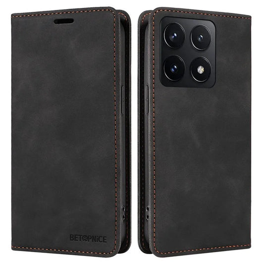 BETOPNICE 003 For Xiaomi 14T Wallet Case Leather Phone Cover with Stand