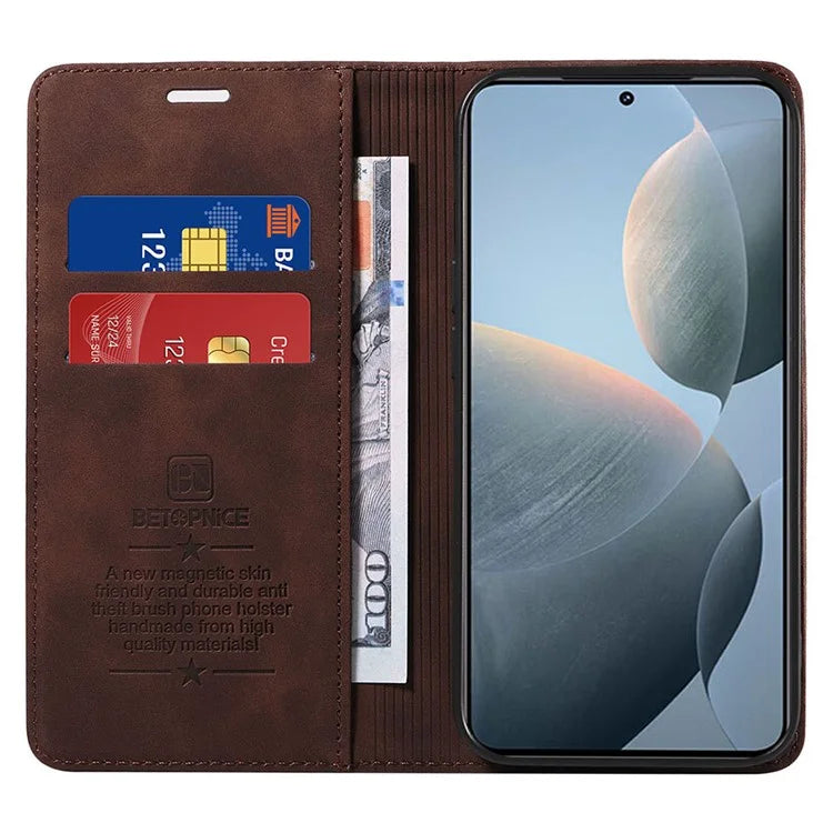 BETOPNICE 003 For Xiaomi 14T Wallet Case Leather Phone Cover with Stand