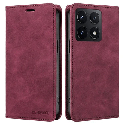 BETOPNICE 003 For Xiaomi 14T Wallet Case Leather Phone Cover with Stand