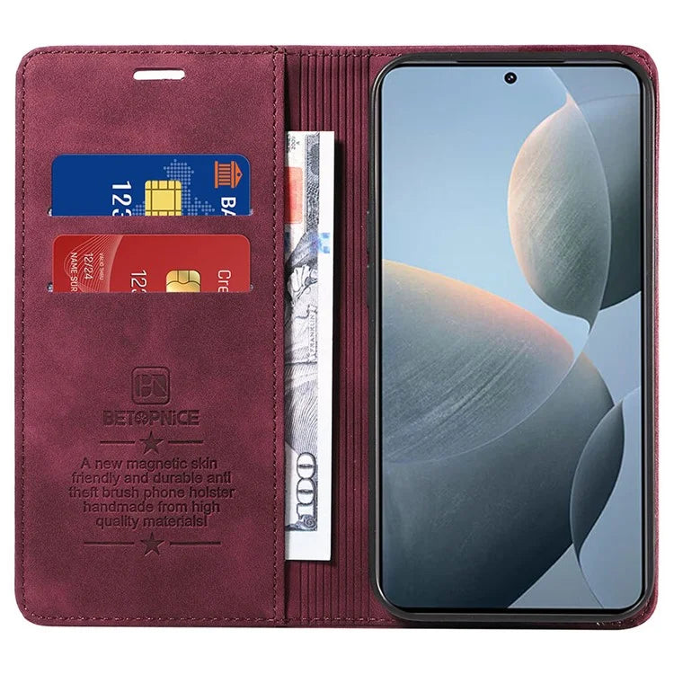 BETOPNICE 003 For Xiaomi 14T Wallet Case Leather Phone Cover with Stand