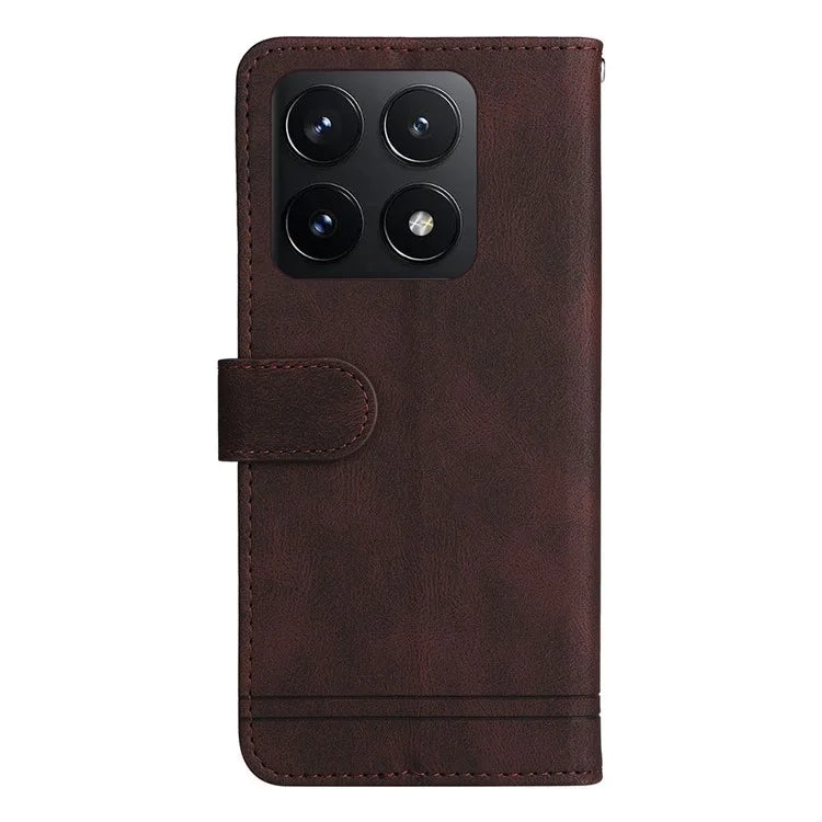 For Xiaomi 14T Wallet Case Skin-Touch Leather Phone Cover Tree Pattern Hardware