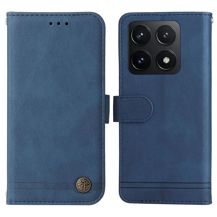 For Xiaomi 14T Wallet Case Skin-Touch Leather Phone Cover Tree Pattern Hardware