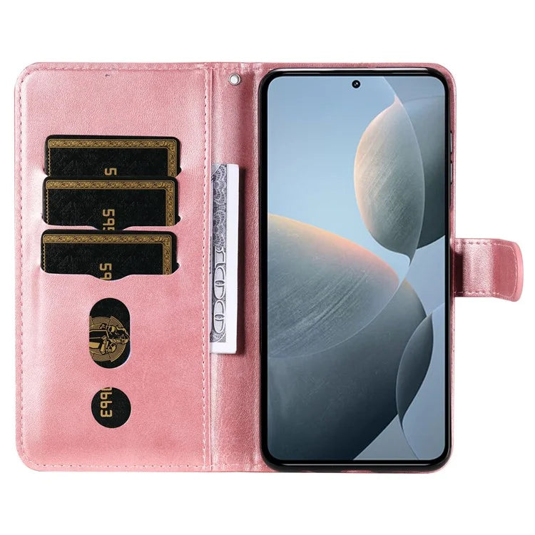 For Xiaomi 14T Case Zipper Wallet Calf Texture PU Leather Phone Cover