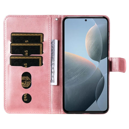 For Xiaomi 14T Case Zipper Wallet Calf Texture PU Leather Phone Cover