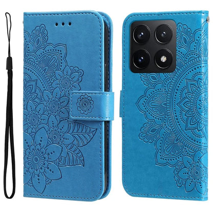 For Xiaomi 14T Case PU Leather Wallet Floral Phone Cover Stand View