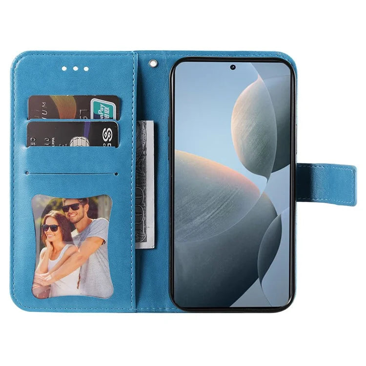 For Xiaomi 14T Case PU Leather Wallet Floral Phone Cover Stand View