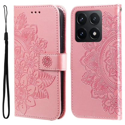 For Xiaomi 14T Case PU Leather Wallet Floral Phone Cover Stand View