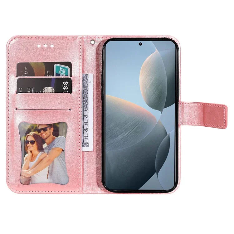 For Xiaomi 14T Case PU Leather Wallet Floral Phone Cover Stand View
