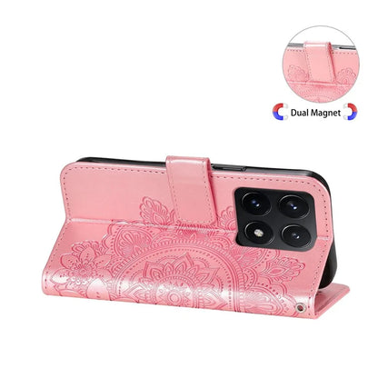 For Xiaomi 14T Case PU Leather Wallet Floral Phone Cover Stand View