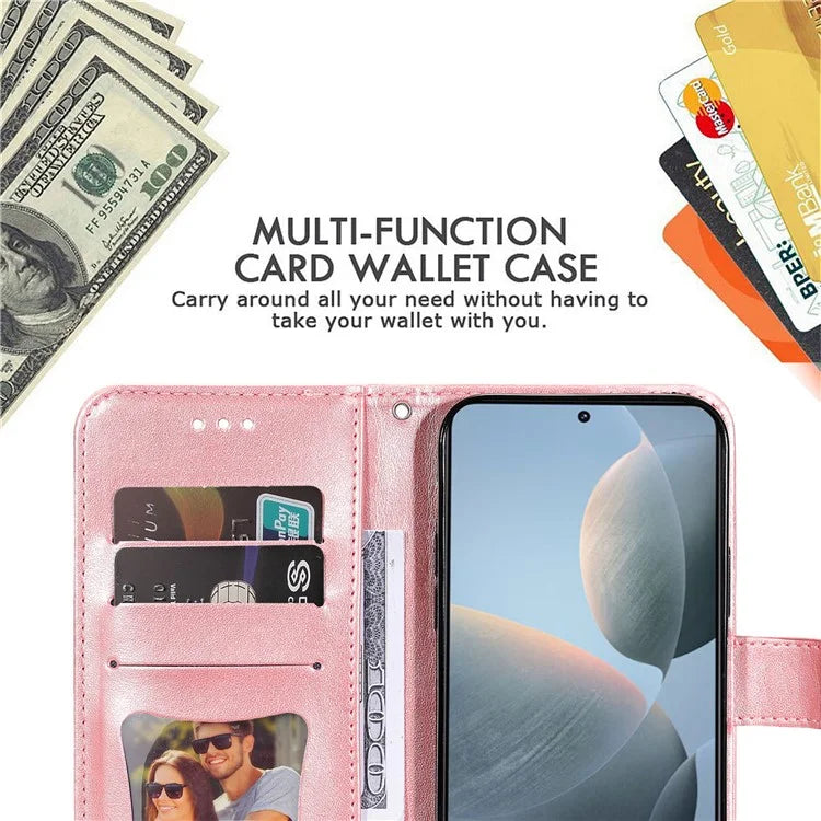 For Xiaomi 14T Case PU Leather Wallet Floral Phone Cover Stand View