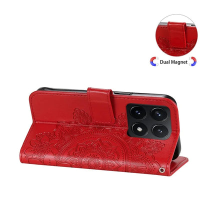 For Xiaomi 14T Case PU Leather Wallet Floral Phone Cover Stand View