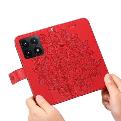 For Xiaomi 14T Case PU Leather Wallet Floral Phone Cover Stand View
