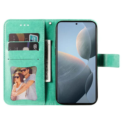For Xiaomi 14T Case PU Leather Wallet Floral Phone Cover Stand View