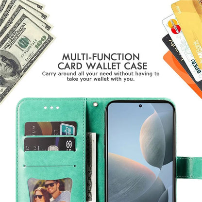 For Xiaomi 14T Case PU Leather Wallet Floral Phone Cover Stand View