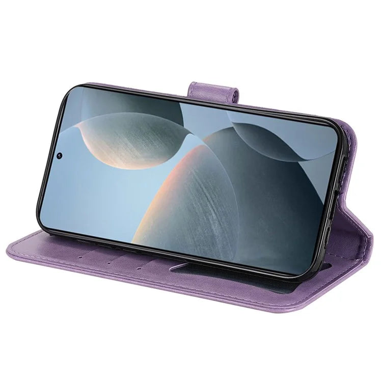 For Xiaomi 14T Case PU Leather Wallet Floral Phone Cover Stand View