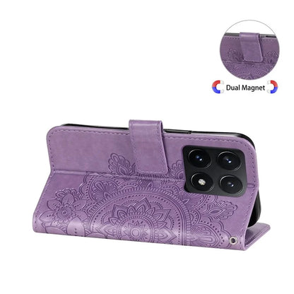 For Xiaomi 14T Case PU Leather Wallet Floral Phone Cover Stand View