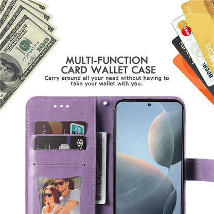 For Xiaomi 14T Case PU Leather Wallet Floral Phone Cover Stand View
