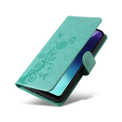 For Xiaomi Redmi 14C 4G Leather Case Butterfly Floral Imprint Wallet Stand Cover